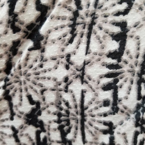 Lucky Brand top Small flowy v-neck abstract print dolman boho hippie - Picture 8 of 10